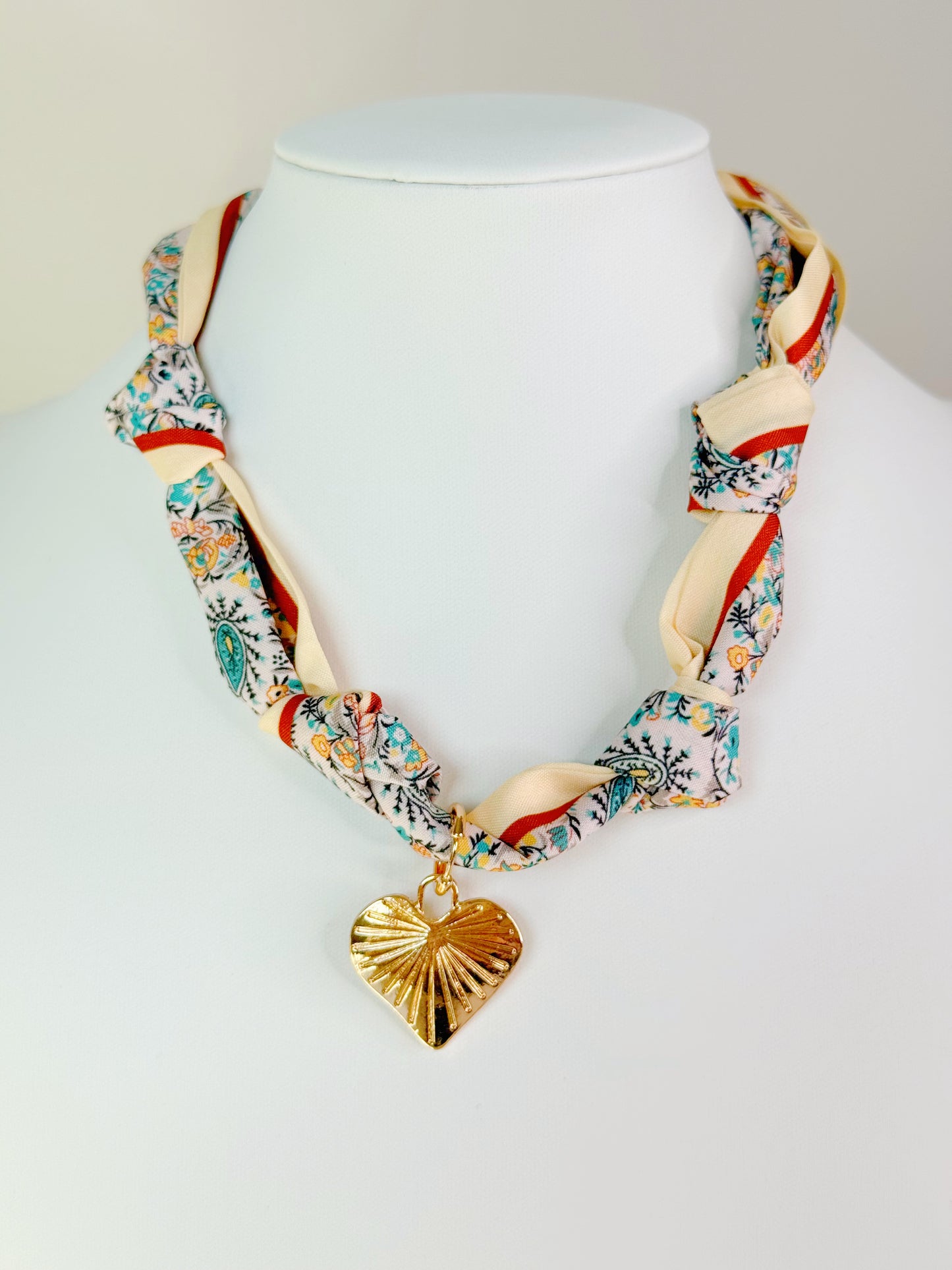 Heart Scarf Necklace