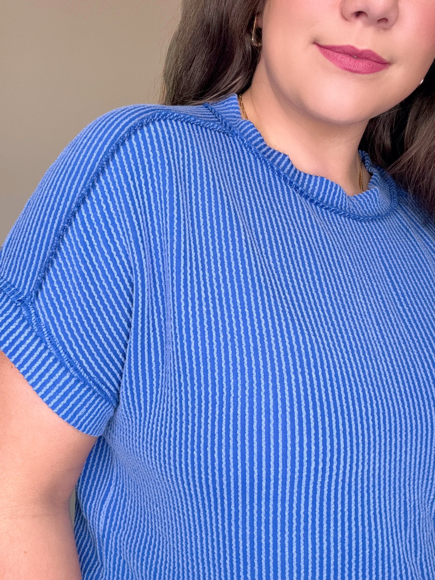 Lora Top- Blue