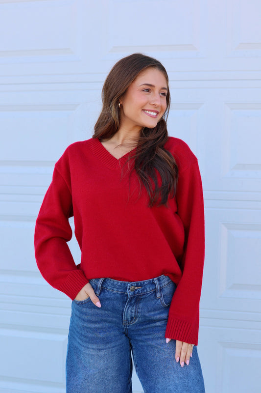 Cherry Red Sweater