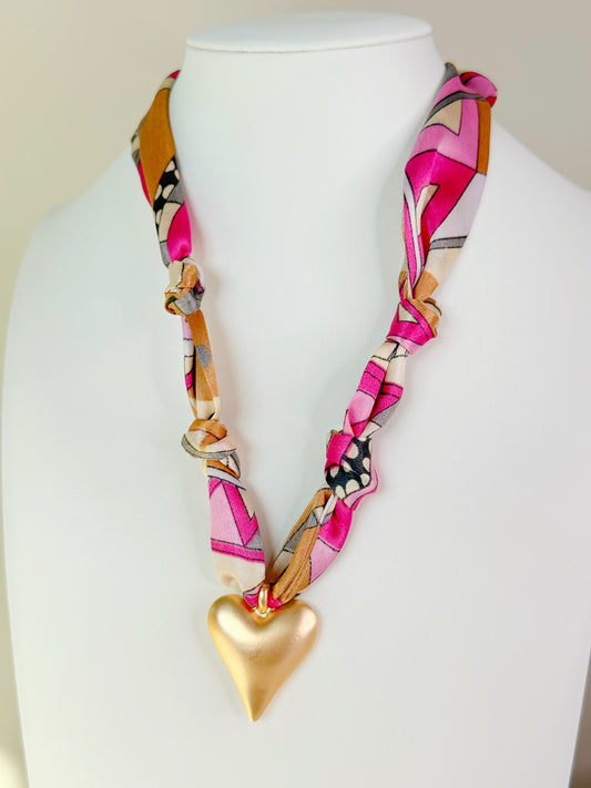 Heart Scarf Necklace