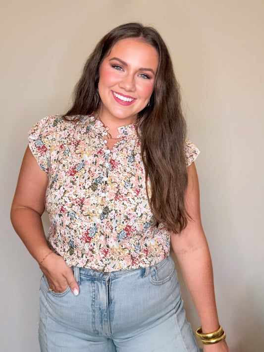 Boho Floral Top