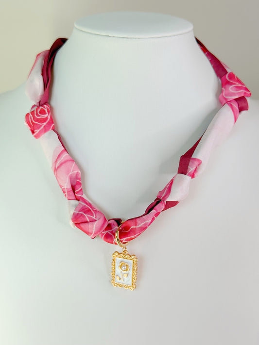 Rose Scarf Necklace